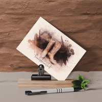 Wedding Boots By the Woodpile Watercolor