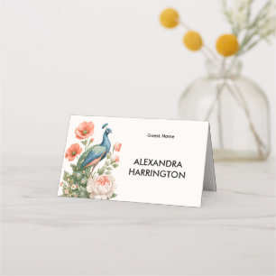 Wedding Botanical Vintage Elegant Guest Display Place Card