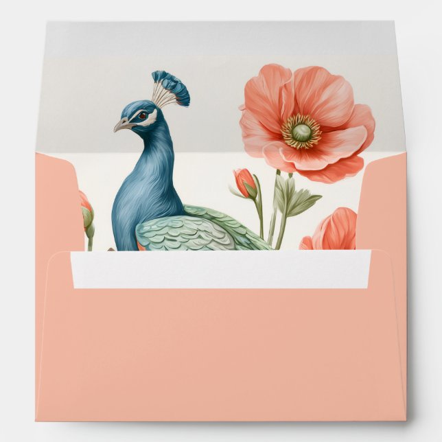 Wedding Botanical Vintage | Elegant Mailing  Envelope (Back (Bottom))