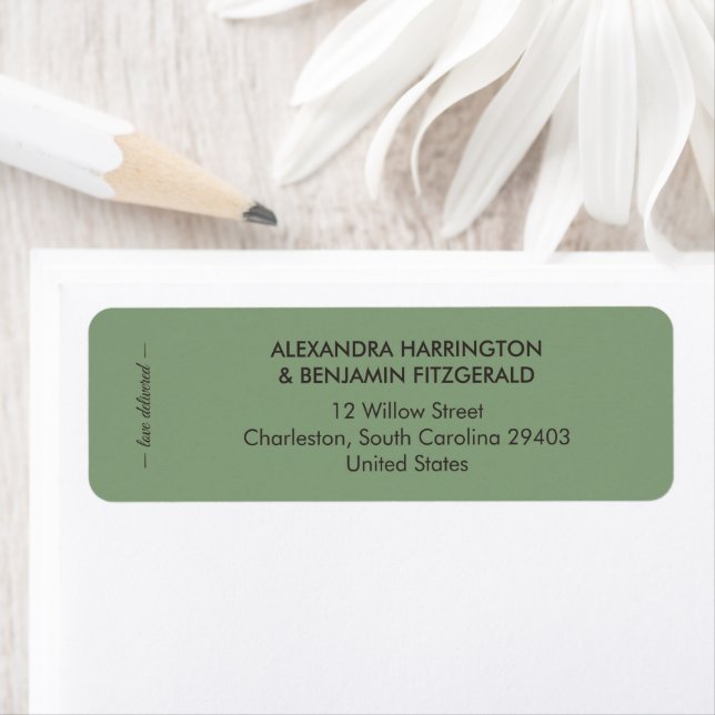 Wedding Botanical Vintage | Elegant Olive Accent (Insitu)