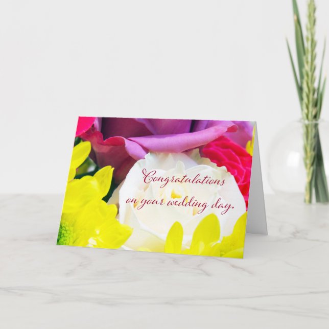 "Wedding Bouquet 1." Greeting Card (Front)