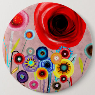wedding bouquet 6 cm round badge