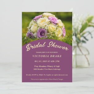 Wedding Bouquet Bridal Shower Invitation
