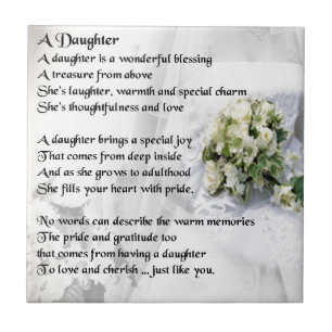 wedding bouquet Daughter Poem Tile