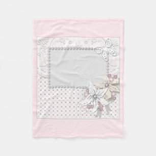 Wedding bouquet fleece blanket