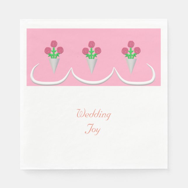 Wedding Bouquet--Wedding Joy Napkin (Front)