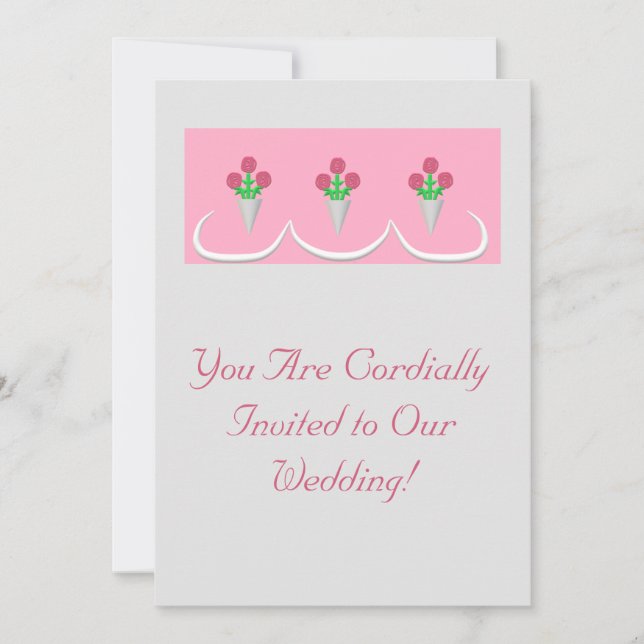 Wedding Bouquets Invitation (Front)