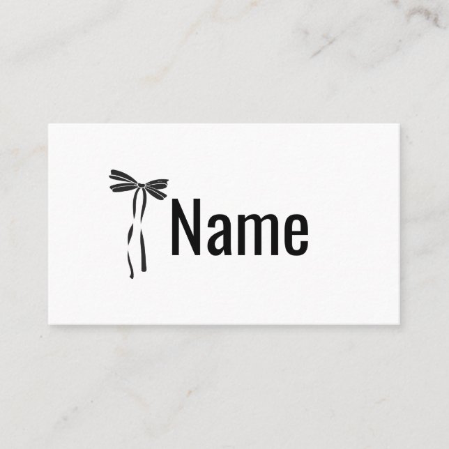 Wedding Bow Place & Escort Cards (Front)
