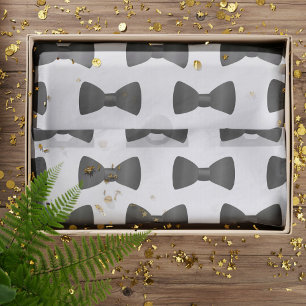Wedding Bow Tie Black and White Tissue Paper