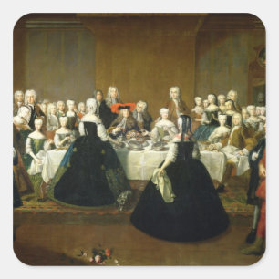 Wedding Breakfast Square Sticker