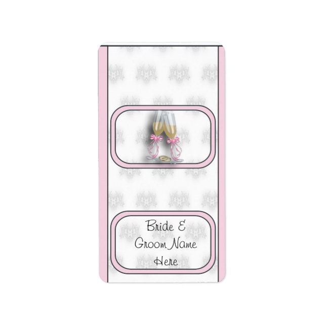 Wedding Bridal Hershey Mini Candy Wrapper Labels (Front)