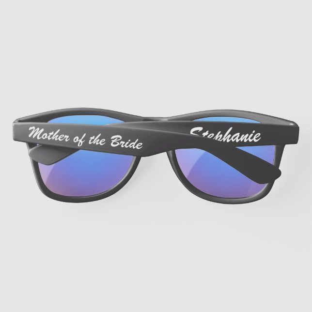 Wedding Bridal Party Custom Plastic SunGlasses (Back)