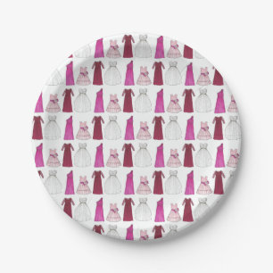 Wedding Bridal Party Gowns Bridesmaid Flowergirl Paper Plate