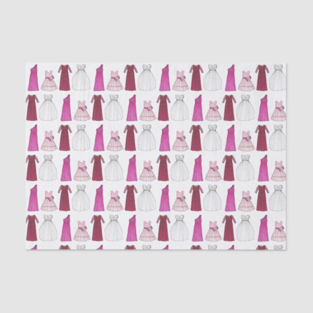 Wedding Bridal Party Gowns Bridesmaid Flowergirl Tissue Paper (Front)