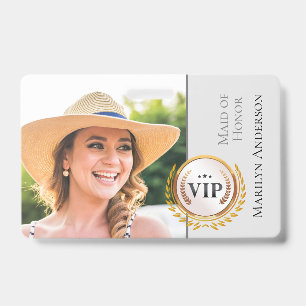Wedding Bridal Party VIP Badge ID Badge