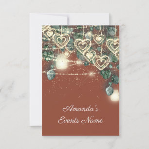 Wedding BRIDAL Shower Coral Green Sweet 16th Invitation