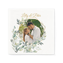 Wedding, Bridal Shower Custom Photo Napkins