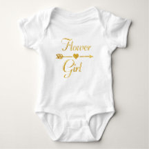 Wedding Bridal Shower Glitter Gold Flower Girl