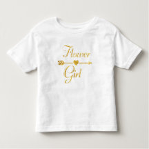 Wedding Bridal Shower Glitter Gold Flower Girl
