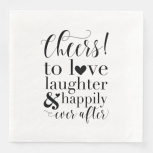 Wedding & Bridal Shower Napkins - Cheers to Love