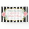 Wedding Bridal Shower Romantic Floral Stripes