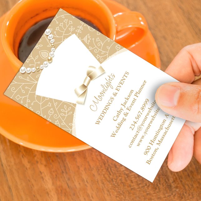 Wedding Bridal White Dress Business Card (Creator Uploaded)