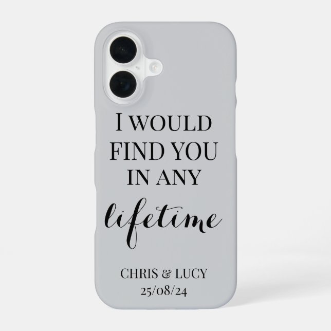 Wedding, bride and groom personalised phone case (Back)