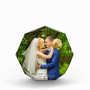 Wedding Bride and Groom Photo Octagonal Block