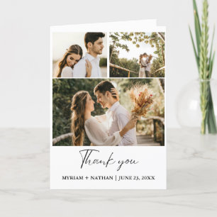 Wedding Bride and Groom Photo Thank You Card