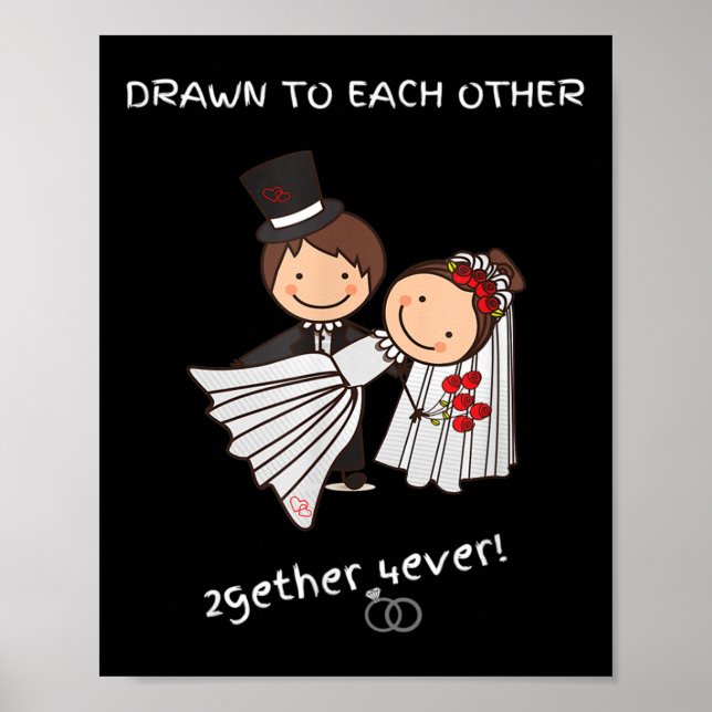 Wedding Bride And Groom Together Forever  Poster (Front)