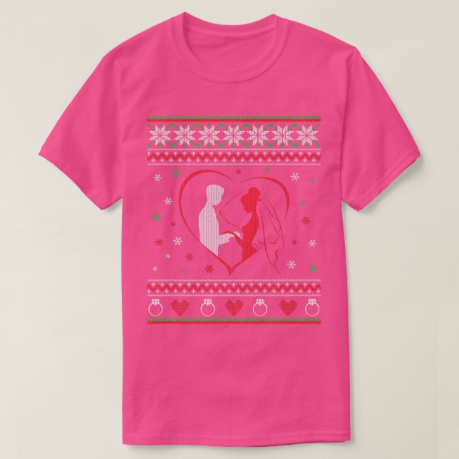 Wedding Bride and Groom Ugly Christmas Sweater Sty (Design Front)