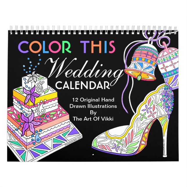 Wedding Bride Bridesmaid Colour This Personalised Calendar (Cover)