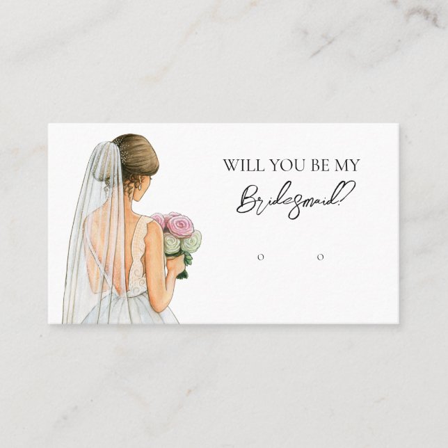 Wedding Bride Bridesmaid Earring Display Card (Front)