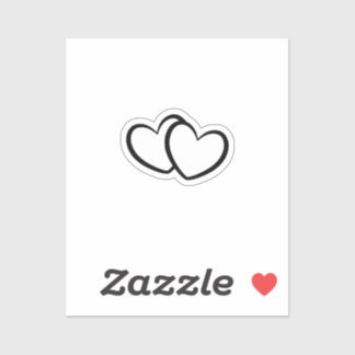 Wedding Bride Groom Double Heart Temporary Tattoo