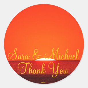 Wedding Bride Groom Thank You Label