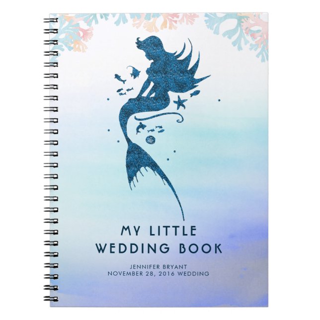 Wedding Bride Mermaid Under the Sea Notebook (Front)