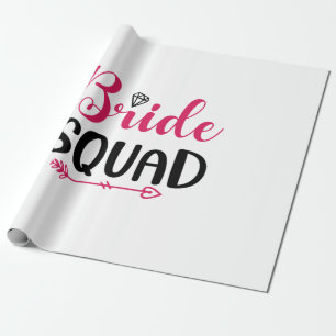 Wedding Bride Squad Wrapping Paper