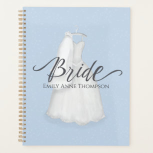 Wedding Bride Vintage White Dress Personalised Planner