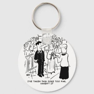 Wedding - Bridegroom Practical Joke Cartoon Key Ring