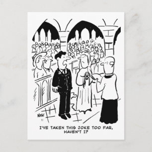Wedding - Bridegroom Practical Joke Cartoon Postcard