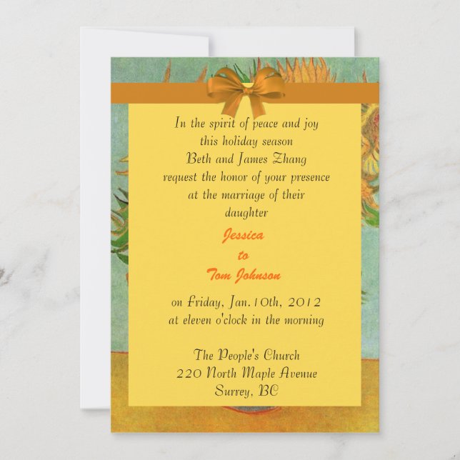 wedding, bride's parents invitation (Front)