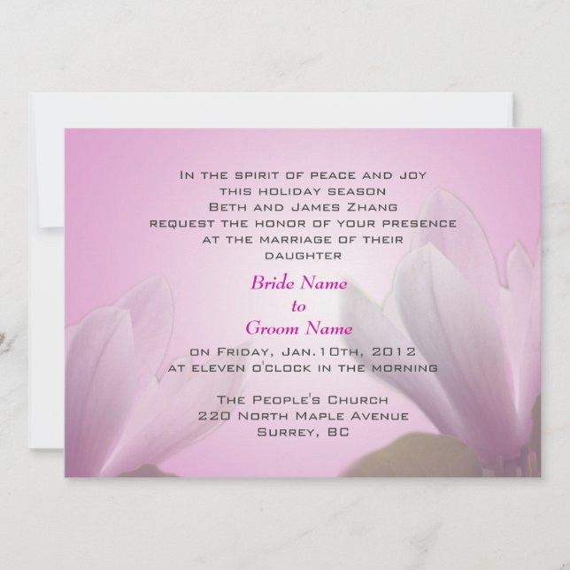 wedding, bride's parents invitation (Front)