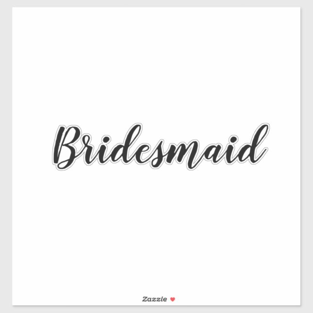 Wedding Bridesmaid 2023 Simple Custom Text Minimal (Sheet)