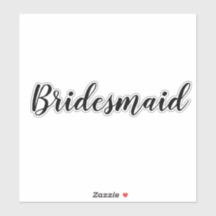 Wedding Bridesmaid 2024 Simple Custom Text Minimal