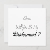 Wedding Bridesmaid 2024 Simple Proposal Elegant