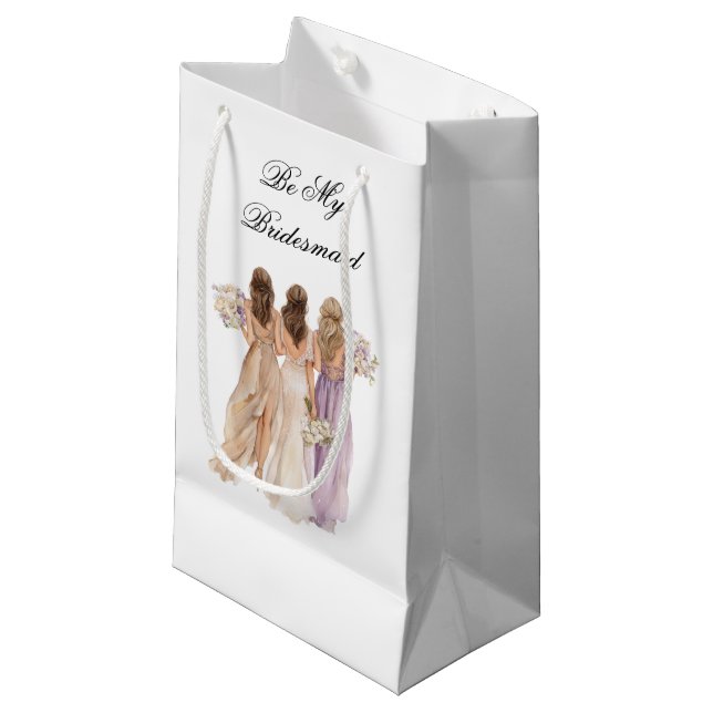 Wedding Bridesmaid Gift Bag (Front Angled)