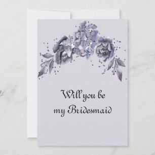 Wedding Bridesmaid Request Slate Blue Series