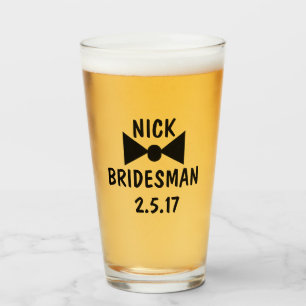 wedding bridesman Gifts, bridesmen Glass