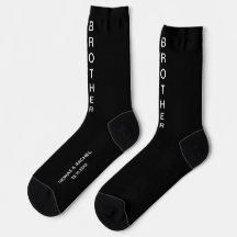 Wedding Brother of the Bride Black Socks