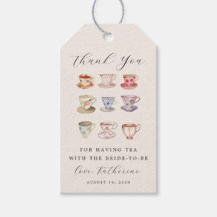 Wedding Brunch Bridal Shower Tea Cups Chinoiserie Gift Tags